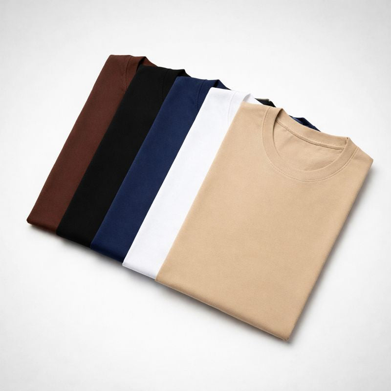 Combo of five 5 Heavy cotton brown , black, white , navy , beige color