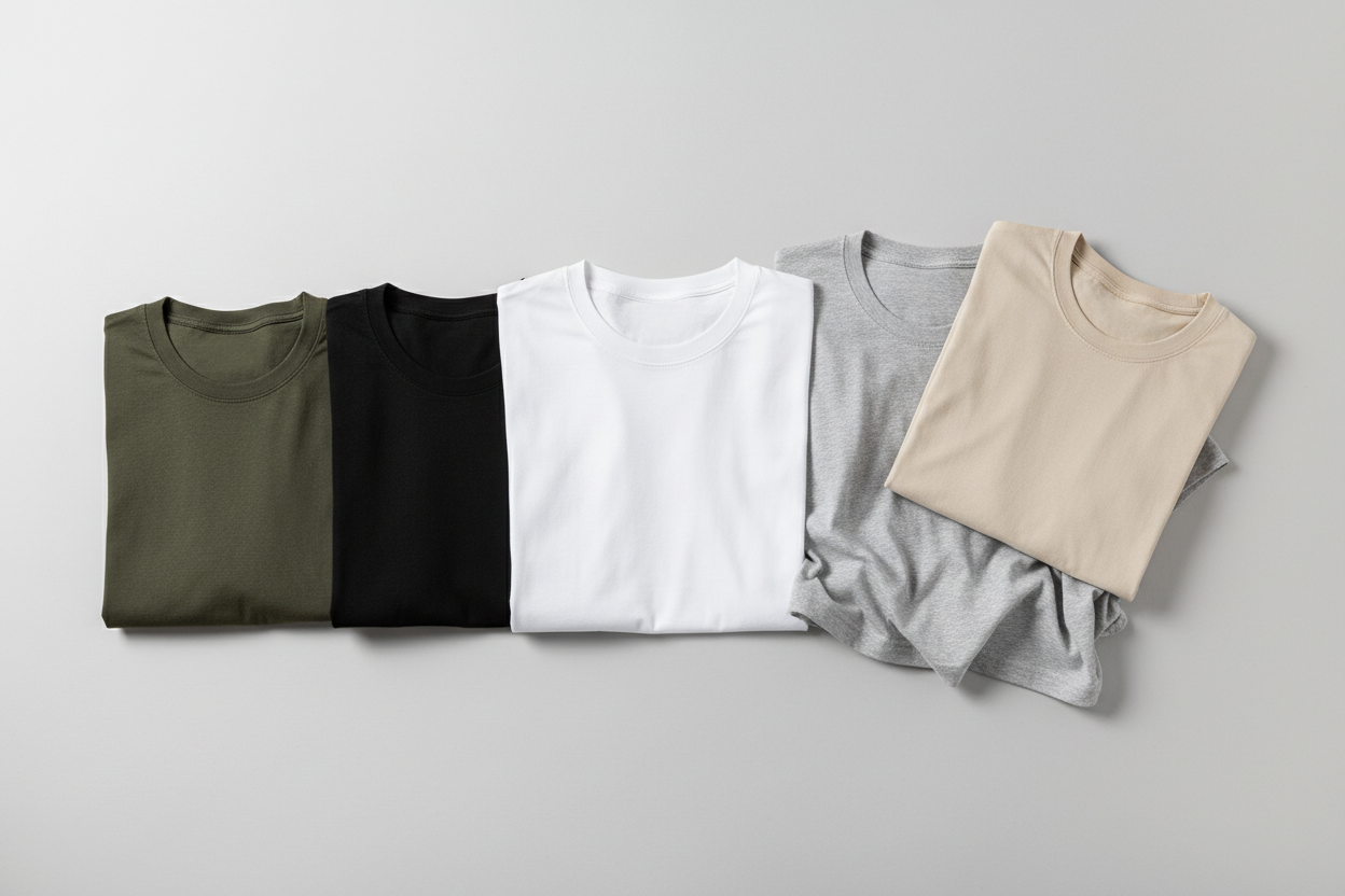 Combo of five 5 Heavy cotton dark olive green, black, white , light grey, beige color