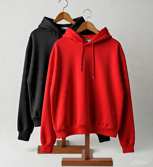 Combo of two Stylish solid Hoodies unisex best for winters