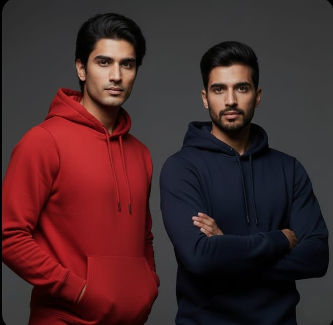 Pack of 2 Premium Hoodies – Ultimate Comfort & Style Combo (Red & Blue)