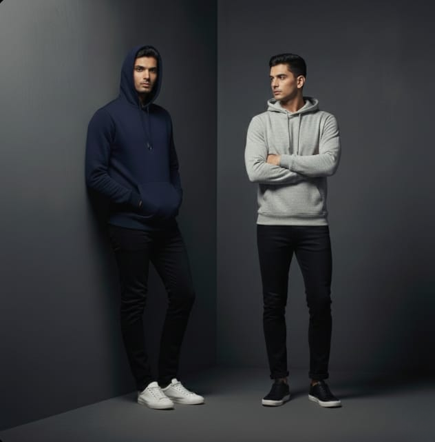 Pack of 2 Premium Hoodies – Ultimate Comfort & Style Combo (Blue & Gray)