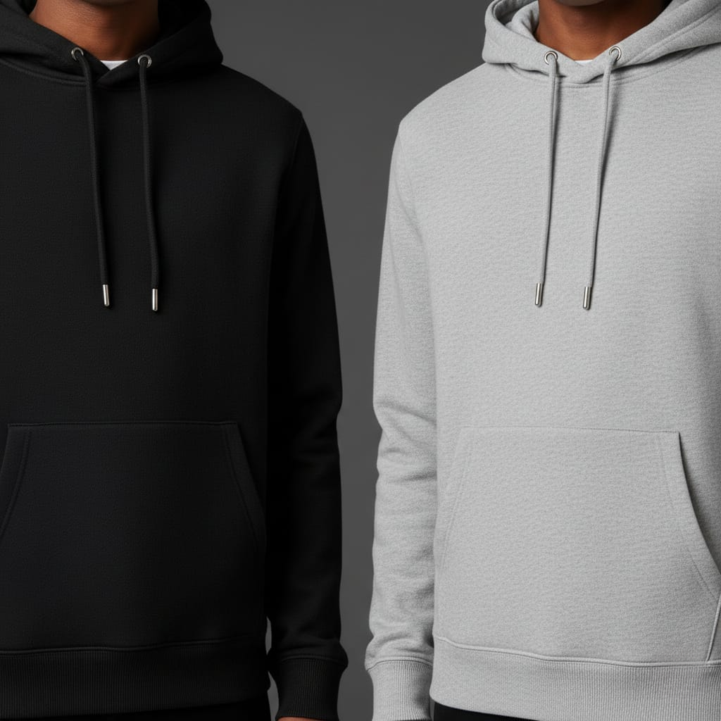 Pack of 2 Premium Hoodies – Ultimate Comfort & Style Combo (Black & Gray)