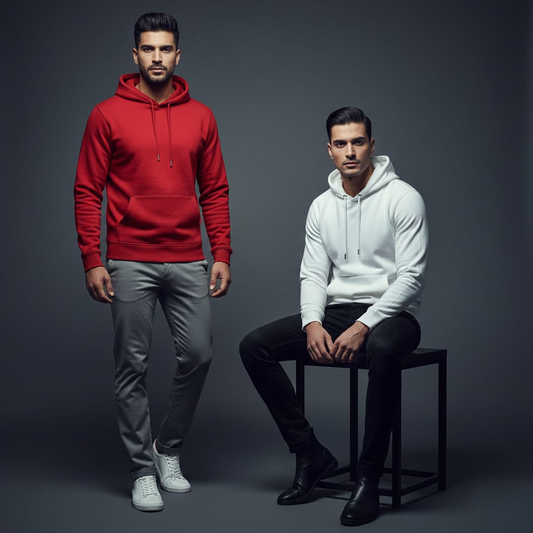Pack of 2 Premium Hoodies – Ultimate Comfort & Style Combo (Red & White)