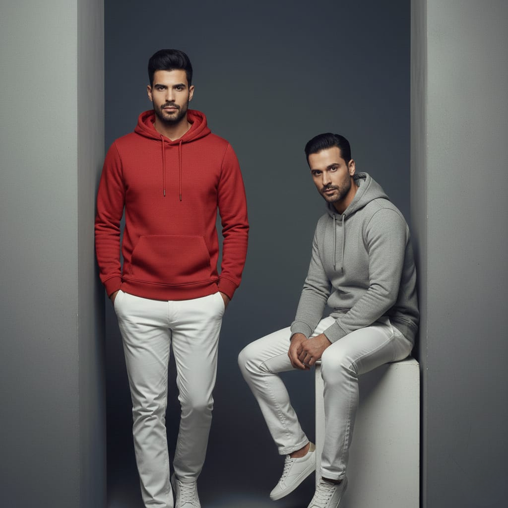 Pack of 2 Premium Hoodies – Ultimate Comfort & Style Combo (Red & Gray)
