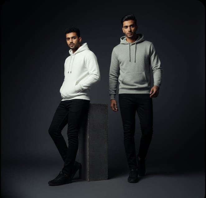Pack of 2 Premium Hoodies – Ultimate Comfort & Style Combo (White & Gray)