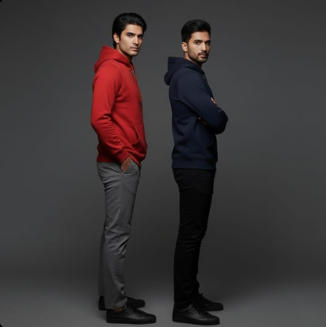 Pack of 2 Premium Hoodies – Ultimate Comfort & Style Combo (Red & Blue)