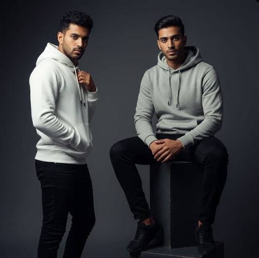 Pack of 2 Premium Hoodies – Ultimate Comfort & Style Combo (White & Gray)
